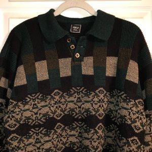 VINTAGE 80s/90s COLLARED KNIT SWEATER